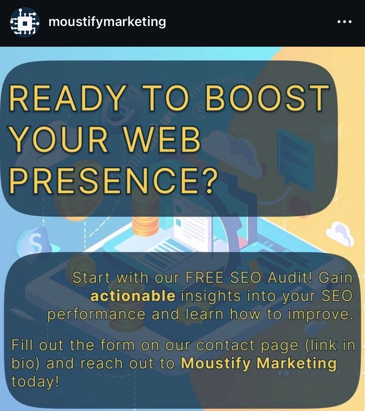 Moustify Marketing social post